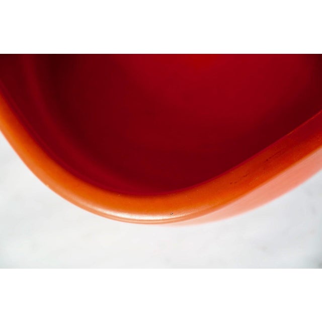 Orange Mid-Century Glazed Ceramic Bowl, by Fernand Elchinger, France, 1950s For Sale - Image 8 of 14