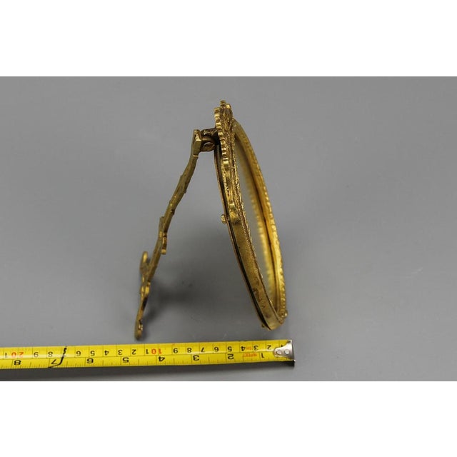 French Louis XVI Bronze Oval Desktop Picture Frame, 1900s For Sale - Image 17 of 18