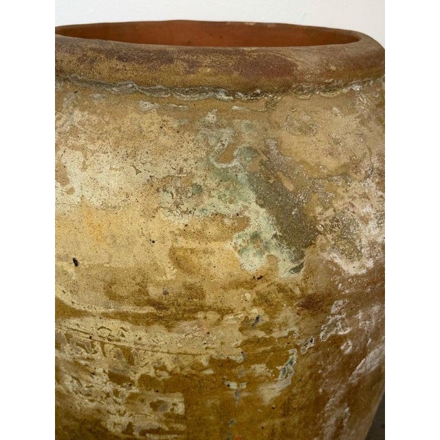 Contemporary Antique Monumental Olive Jar, Terracotta With Weathered Patina For Sale - Image 3 of 14