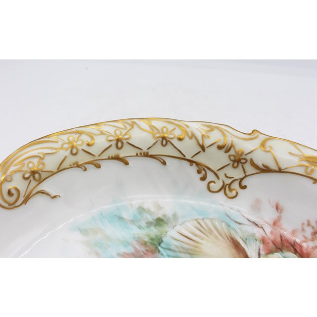 French 1891-1911 French Limoges Porcelain Shell Form Bowl For Sale - Image 3 of 10