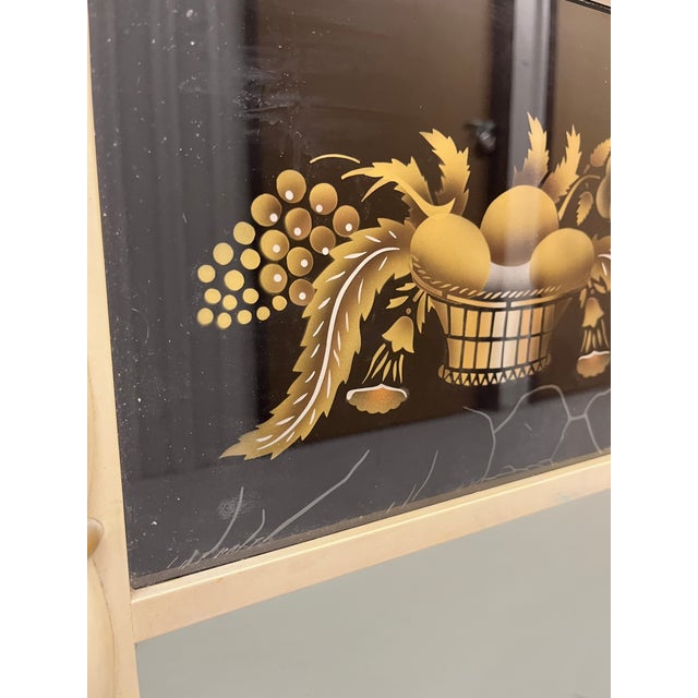 Vintage Hitchcock Federal Style Églomisé Mirror – Neoclassical Gilt & Ivory Frame For Sale - Image 15 of 15