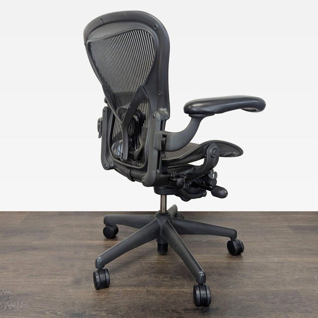 Herman Miller Herman Miller Aeron Size a Ergonomic Office Chair - Black Mesh For Sale - Image 4 of 11