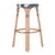 2020s Tobias 30 in. Seat Height Round Rattan Backless Bar Stool, White/Navy Stripe/ Natural Rattan Frame For Sale - Image 5 of 7