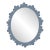 Fleur Home Garden District Arabella Oval Mirror in Bachelor Blue, 26x31 For Sale