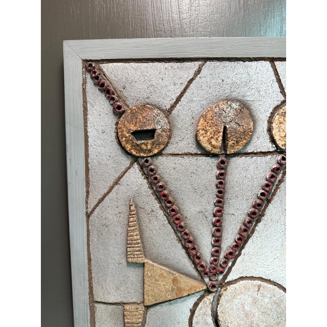 Gray Brutalist Ceramic Wall Sculpture For Sale - Image 8 of 12