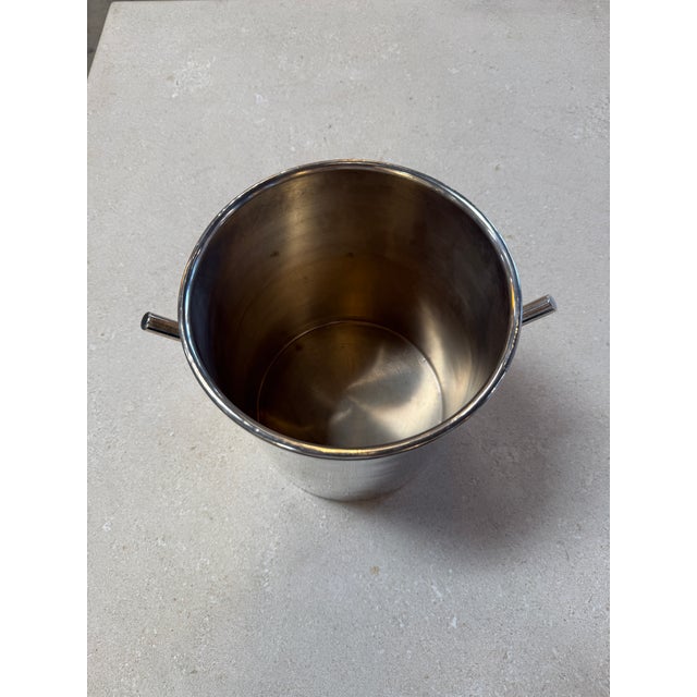 1970s Stainless Steel Ice Bucket With Side Handles For Sale In Los Angeles - Image 6 of 8
