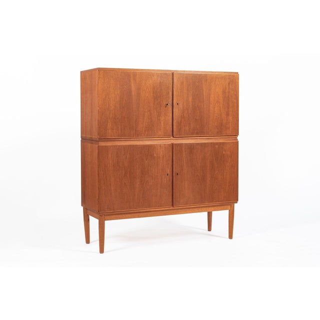 Mid-Century Scandinavian Teak Wood Storage Cabinet in the Style of Afdal For Sale - Image 14 of 15