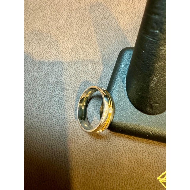 6 Flush Set Diamond Eternity Band in 950 Platinum, Two Tone, Size 10, Unisex For Sale - Image 13 of 18