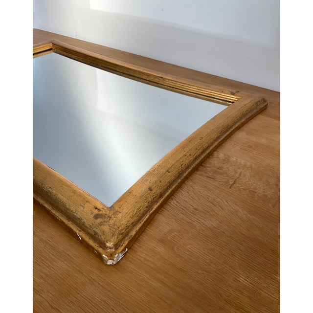 Gold Danish Gilded Wall Mirror C. 1960's For Sale - Image 8 of 18