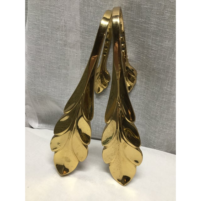 Mid Century Brass Leaf Curtain Tiebacks a Pair Chairish