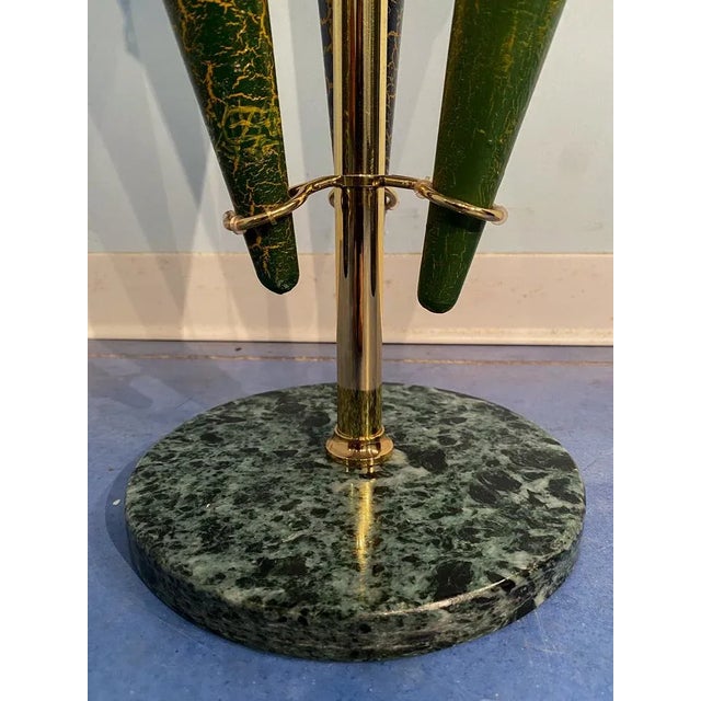 Italian Mid-Century Green Umbrella Stand with Cracked Effect, 1950s For Sale - Image 13 of 18
