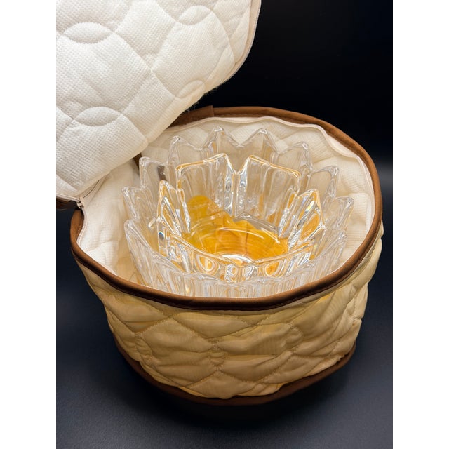 2000 - 2009 Orrefors Jan Johansson “Fleur” Crystal Bowls – Set of 2 For Sale - Image 5 of 6