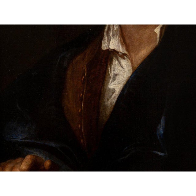 After Salomon Adler, Portrait of a Learned Gentleman, 17th Century, Oil On Canvas For Sale - Image 7 of 8