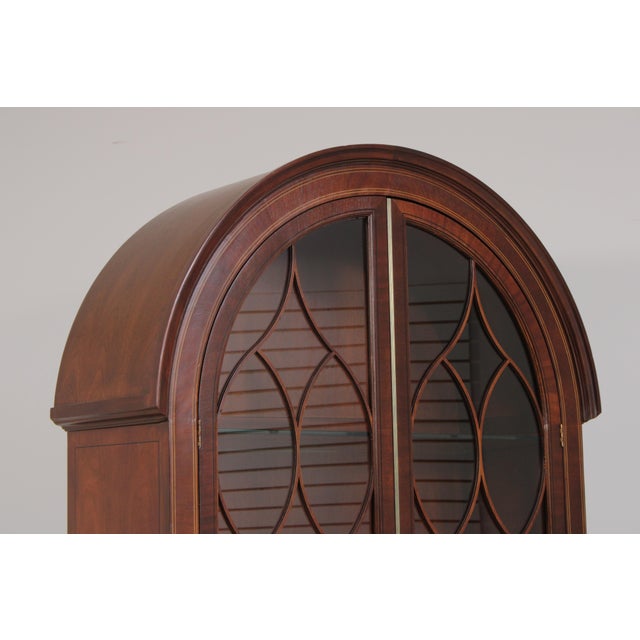 Baker Dome Top Mahogany Historic Charleston China Cabinet For Sale - Image 12 of 17