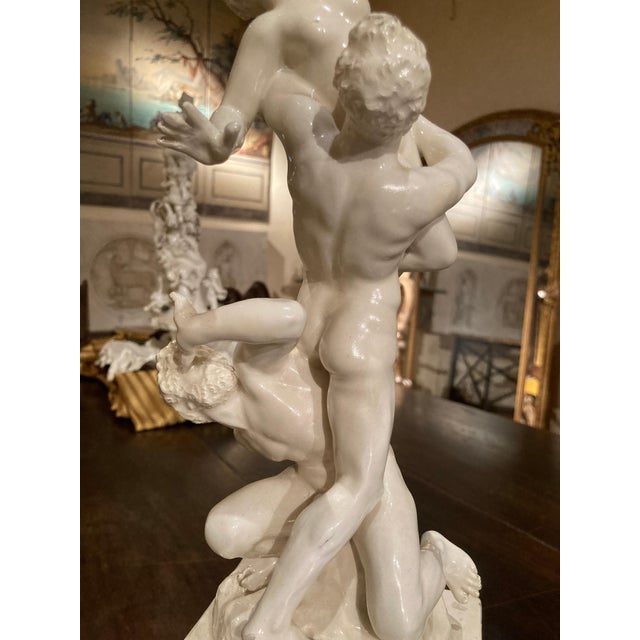 19th Century 19th Century Italian Renaissance White Glazed Porcelain Figurine Group For Sale - Image 5 of 16
