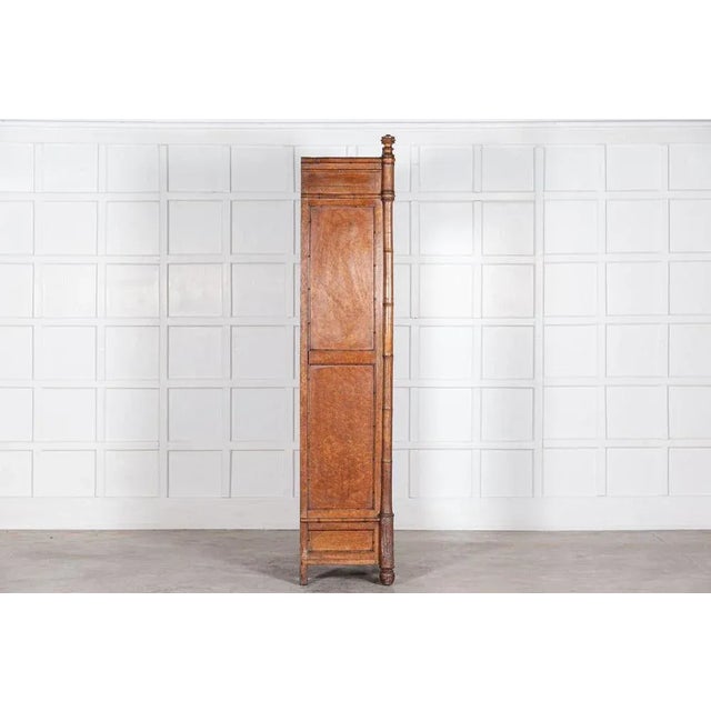 Brown 19th Century French Faux Bamboo Walnut Mirror, 1870s For Sale - Image 8 of 13