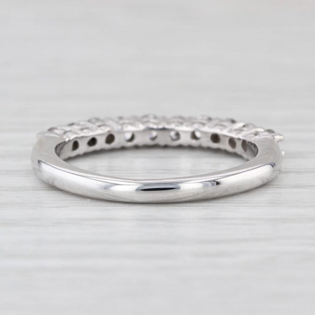 0.90ctw Diamond Wedding Band 14k White Gold Size 10 Stackable Annivesary Ring For Sale In Greensboro - Image 6 of 8