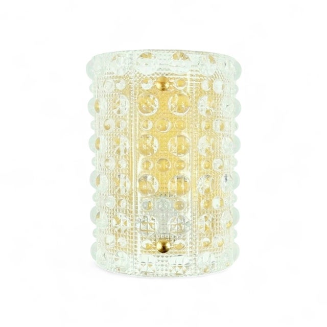 Mid-Century Modern Scandinavian Glass & Brass Wall Lamp by Carl Fagerlund for Orrefors, Sweden, 1960s For Sale - Image 9 of 9