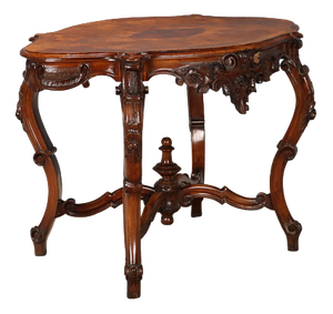 Louis Philippe Walnut Biscuit Table
