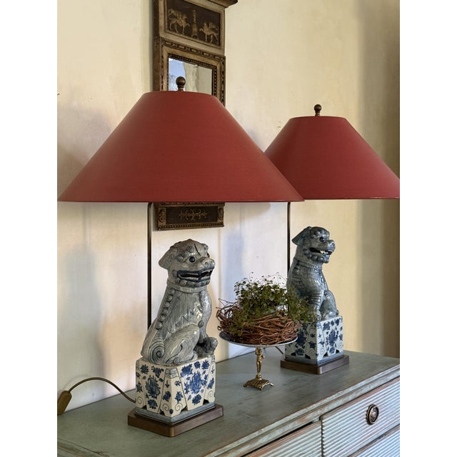 Guardian Lions in the Form of Lamps, 1900, Set of 2 For Sale - Image 6 of 8
