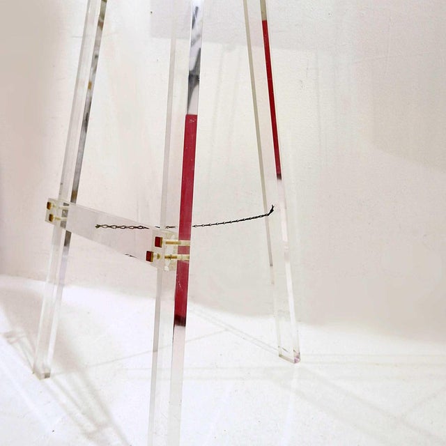 Gray Decorative Acrylic Easel Stand For Sale - Image 8 of 11