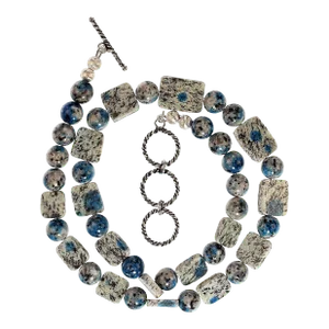 'K2' Blue and White Jasper Necklace