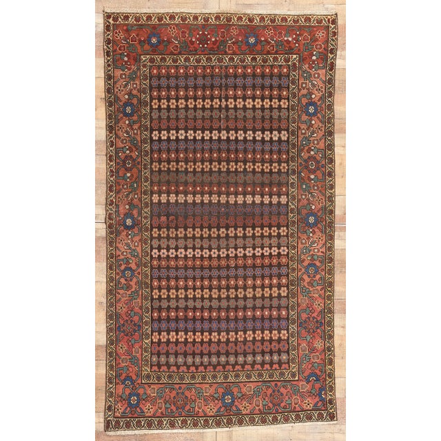 Early 20th Century Antique Persian Hamadan Rug - 04'10 X 08'09 For Sale - Image 9 of 9