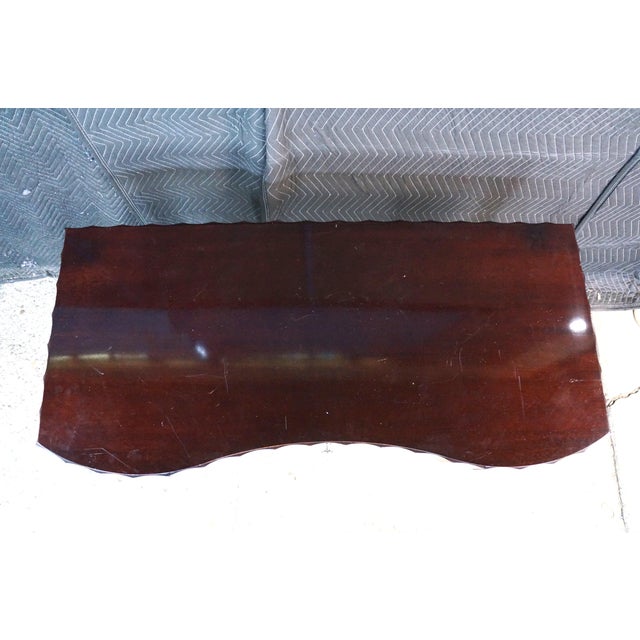 Late 20th Century Barbara Barry for Baker Italian Art Deco Style Modern Mahogany Writing Desk 54" For Sale - Image 6 of 18