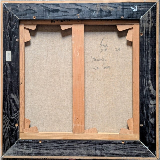 Philippe Cara-Costea, View from the Courtyard, 1974, Oil on Canvas For Sale - Image 3 of 12