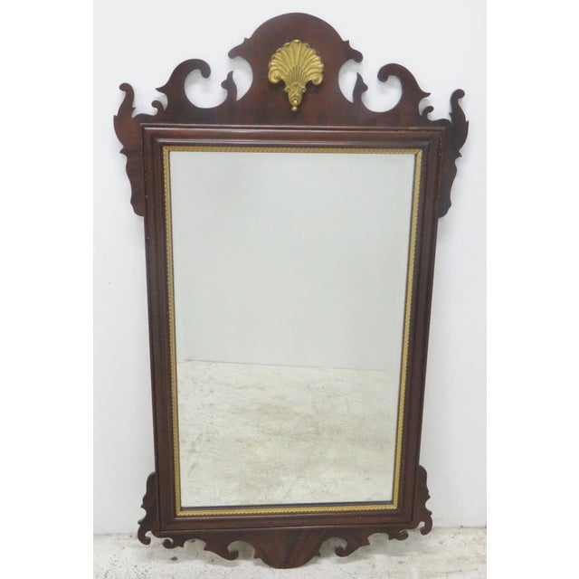 Wood Councill Furniture Chippendale Mahogany Mirror For Sale - Image 7 of 7