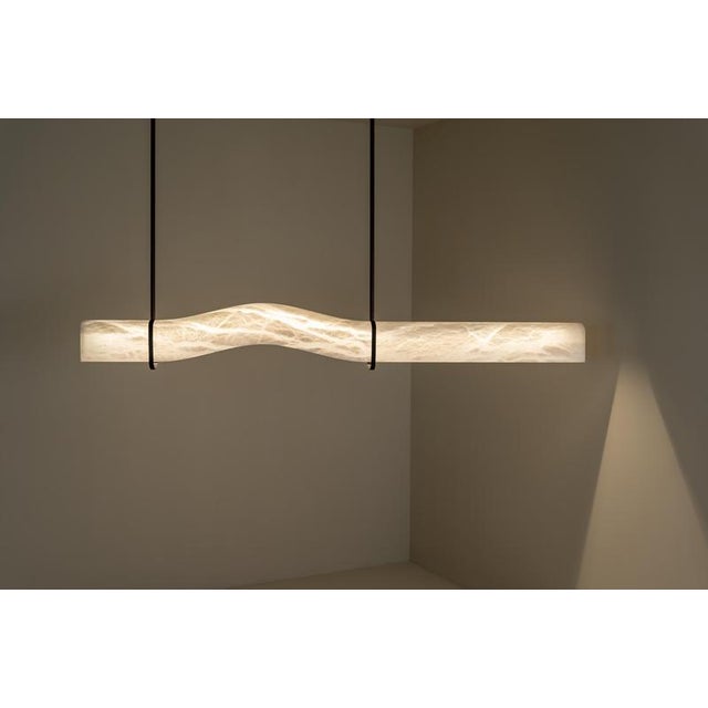 Metal Signature Pendant Lamp by United Alabaster For Sale - Image 7 of 16