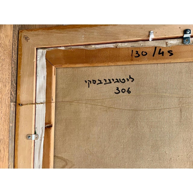 Pinchas Litvinovsky, Large Oil Painting Israeli Pinchas Litvinovsky Jerusalem Israel Bezalel School For Sale - Image 9 of 10