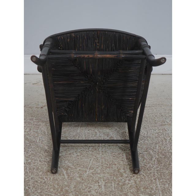 Pair of Antique Rush Seat Bamboo Sussex Type Chairs For Sale - Image 18 of 18