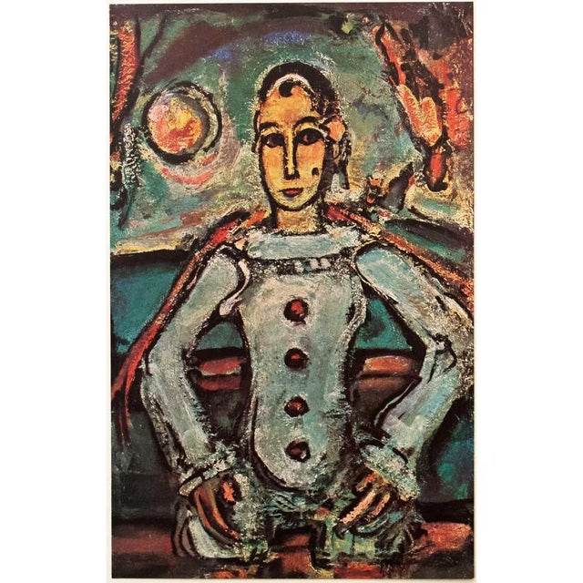 An excellent First Edition period offset lithograph, print, of oil painting "Pierrot Aristocrate" by Georges Rouault...