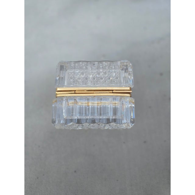 Metal 1940s Crystal Jewel Box For Sale - Image 7 of 8