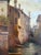 Antique 1913 Venetian/Italian School Canal Scene v. Campiniz Figures Landscape For Sale - Image 14 of 16
