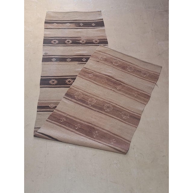 Textile Vintage Navajo-Style Handwoven Wool Runner, 8’7” X 2’1” For Sale - Image 7 of 8