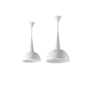 Pair of Mategot for Holophane Ceiling Lamps in Metal and Glass, 1950's For Sale