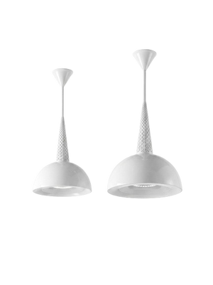 Pair of Mategot for Holophane Ceiling Lamps in Metal and Glass, 1950's