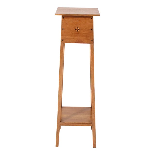 Art Nouveau Arts & Crafts Oak Pedestal by Jac. Van Den Bosch, 1900s For Sale