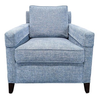 Attributed Ethan Allen Glen Gray Modern Lounge Chair For Sale