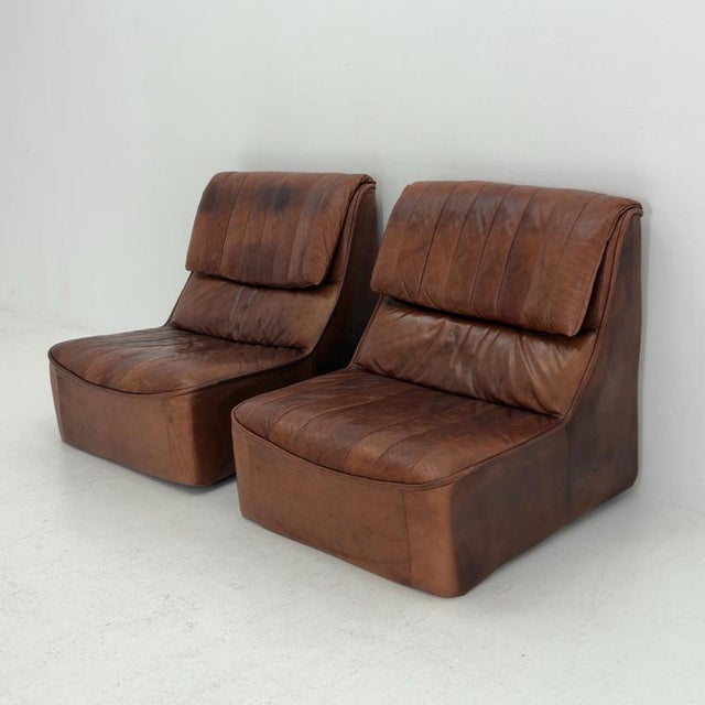 Mid-Century Modern Lounge Chair in Brown Leather, Germany, 1970s For Sale - Image 5 of 18