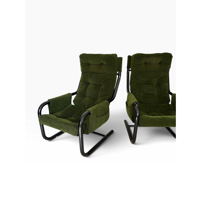 Holy Chenille Armchairs by Diego Mattu for 1P (Uno Pi), 1970, Italy, Set of 2 For Sale - Image 4 of 14