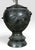 Traditional Antique Japanese Meiji Period Patinated Bronze Vase Table Lamp With High Relief Bird and Flower Silk Pagoda Shade For Sale - Image 3 of 13