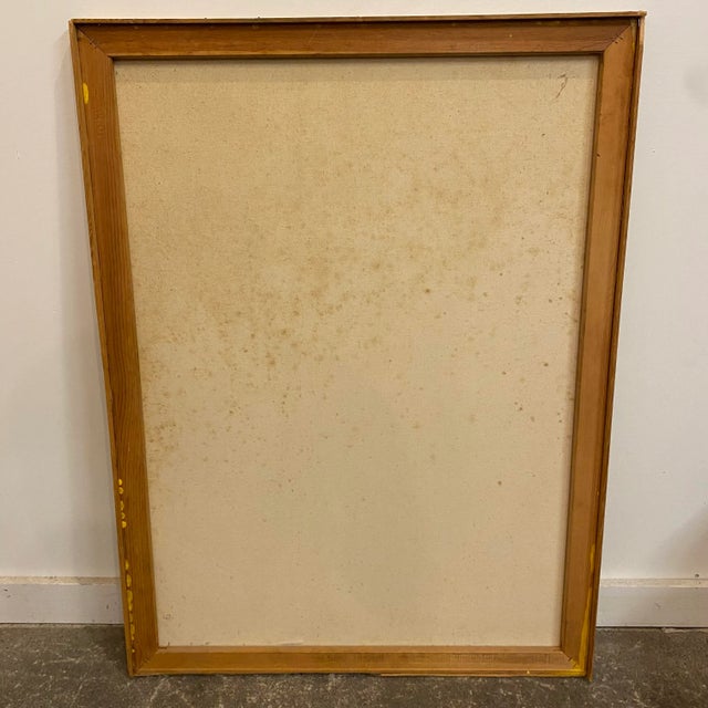 Yellow Mid 20th Century Minimalist Geometric Painting, Framed For Sale - Image 8 of 9