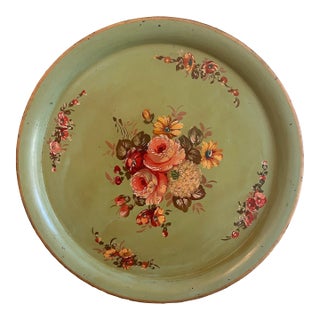 Late 19th Century Victorian Era Tole Tray From England For Sale