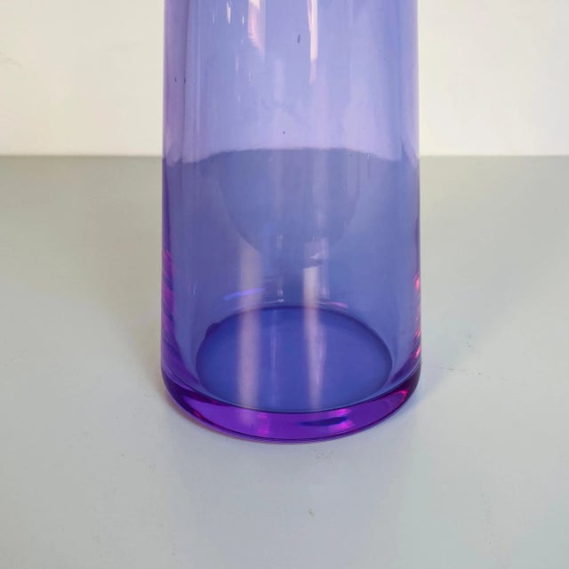 Glass Mid-Century Modern Italian Alexandrite Vase by Sergio Asti, 1970s For Sale - Image 7 of 10