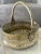 Metal Silver Plate Repousse Basket with Handle For Sale - Image 7 of 10