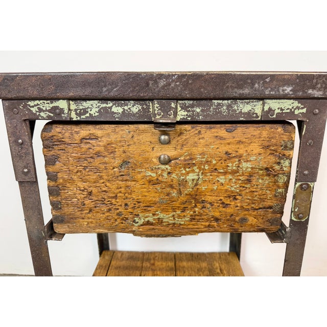 Vintage Industrial Iron Chest of Drawers, 1950s For Sale - Image 12 of 18