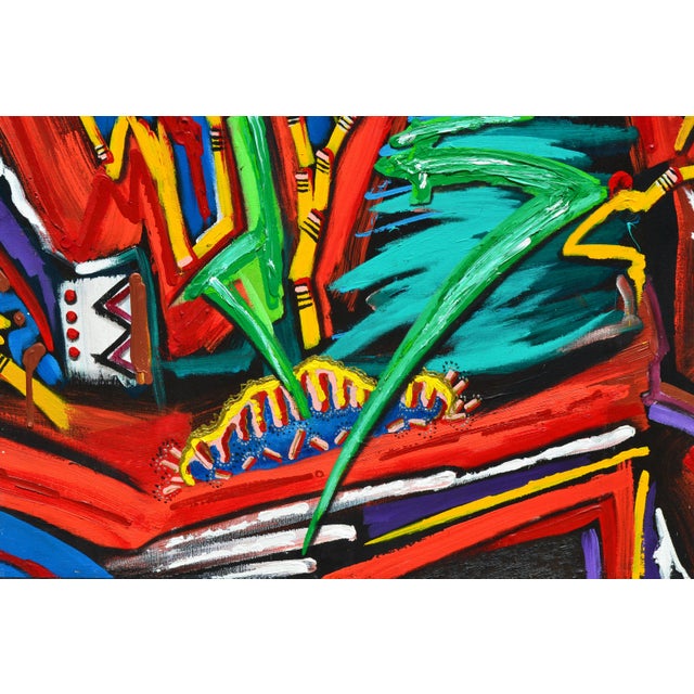 The Artist's Bright Study A bright, dynamic abstract impressionist painting by California abstract expressionist artist...